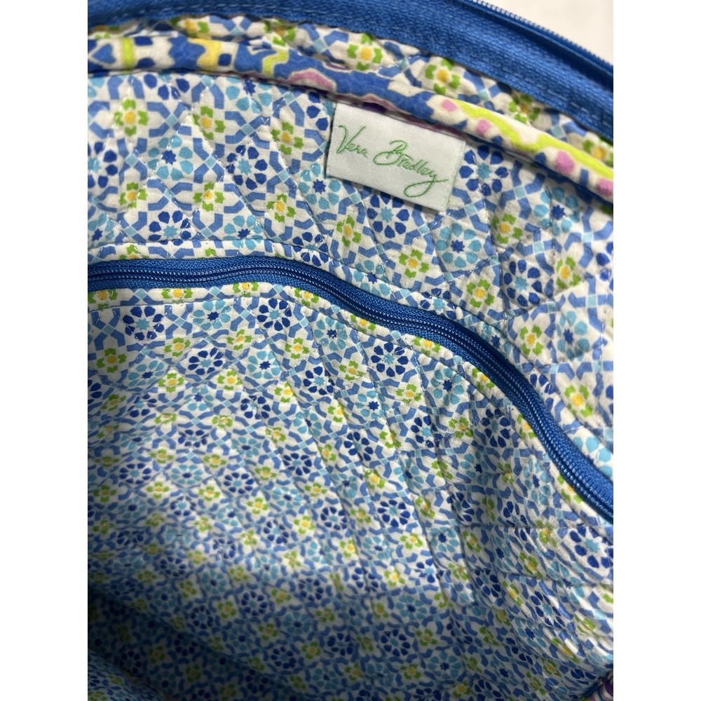 Capri Blue Paisley Vera Bradley Retired  Tall Computer Bag Travel Zip Top Spring - Picture 8 of 13